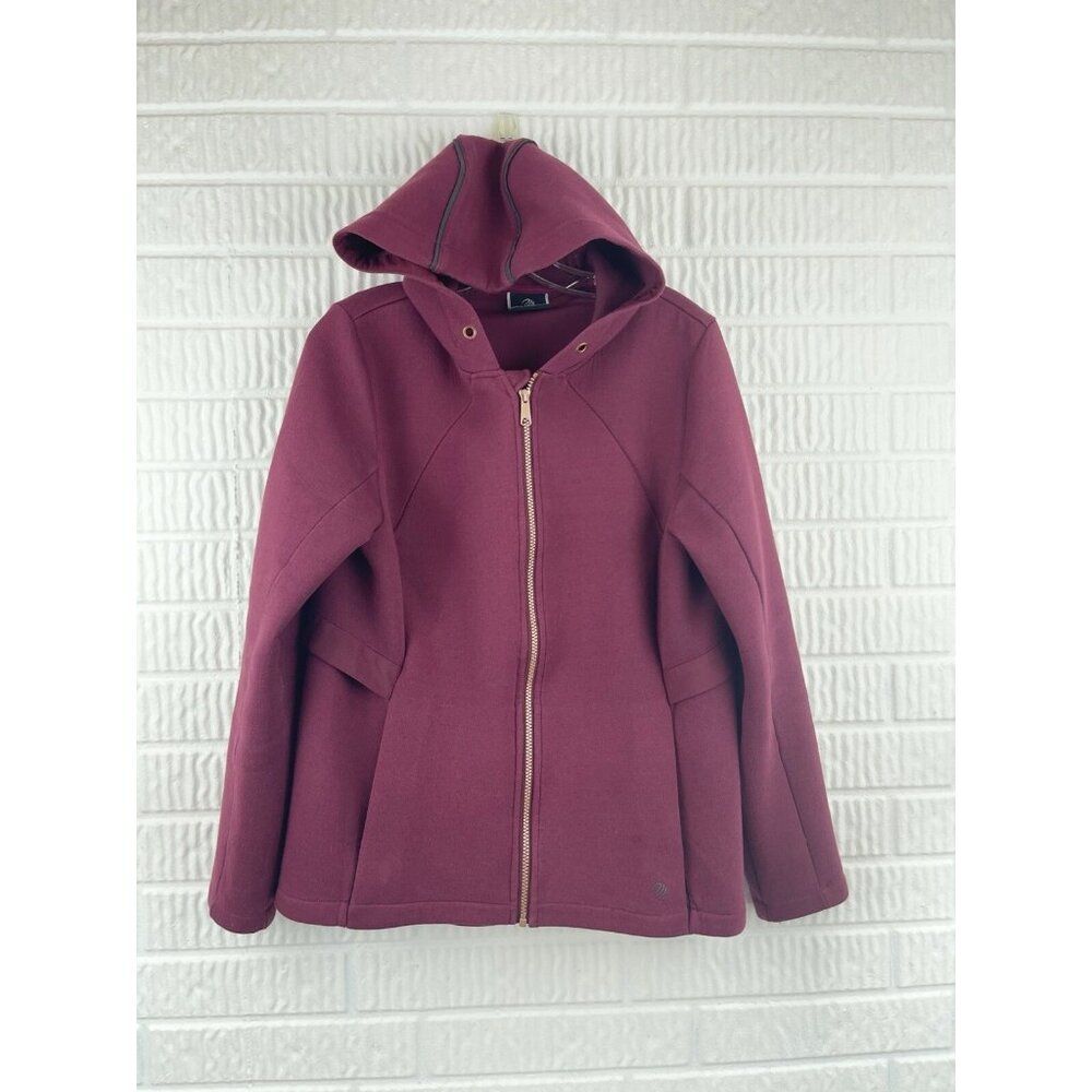 Stitchfix Sweatshirt XL MPG Hoodie Full Zip Maroon Pockets Vented Womens